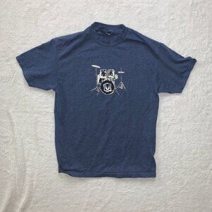 Redsand Originals Drum T Shirt Red Room Recordings Blue Shirt, size unsure seems